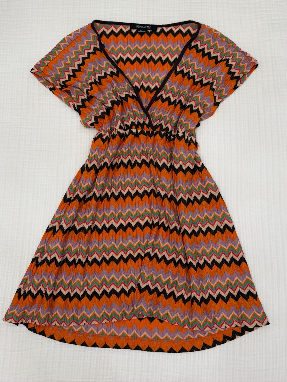 forever 21 y2k chevron mini dress top